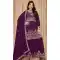 Wine Chinon Embroidered Designer Palazzo Salwar Kameez - 145079178