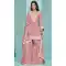 Pink Roman Silk Embroidered Party Wear Sharara Suit - 145159217