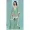 Green Roman Silk Embroidered Party Wear Sharara Suit - 145159219