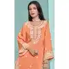 Orange Roman Silk Embroidered Party Wear Plus Size Sharara Suit - 145159220