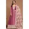 Pink Art Silk Embroidered Anarkali Style Designer Plus Size Salwar Suit - 145979703