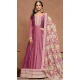 Pink Art Silk Embroidered Anarkali Style Designer Salwar Suit - 145979703
