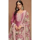 Pink Art Silk Embroidered Anarkali Style Designer Salwar Suit - 145979703