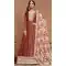 Brown Art Silk Embroidered Anarkali Style Designer Salwar Suit - 145979706