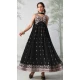Georgette Sequence Embroidered Designer Salwar Suit In Black - 146691130
