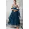 Georgette Sequence Embroidered Designer Salwar Suit In Teal Blue - 146691131