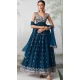 Georgette Sequence Embroidered Designer Salwar Suit In Teal Blue - 146691131