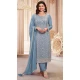 Blue Georgette Embroidered Prachi Desai Salwar Suit - 146711136