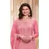 Pink Georgette Embroidered Prachi Desai Plus Size Salwar Suit - 146711138
