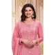 Pink Georgette Embroidered Prachi Desai Salwar Suit - 146711138