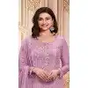 Purple Georgette Embroidered Prachi Desai Plus Size Salwar Suit - 146711140