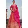 Pink Georgette Embroidery Work Anarkali Style Plus Size Salwar Suit - 146801191