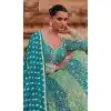 Sky Blue Color Georgette Embroidery Work Anarkali Style Plus Size Salwar Suit - 146801192