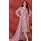 Organza Embroidered Pakistani Salwar Kameez In Pink - 146811197