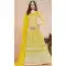 Lime Yellow Net Embroidered Anarkali Style Salwar Suit - 146901232
