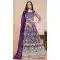 Purple Net Embroidered Anarkali Style Salwar Suit - 146901233