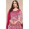 Pink Net Embroidered Anarkali Style Plus Size Salwar Suit - 146901235