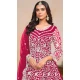 Pink Net Embroidered Anarkali Style Salwar Suit - 146901235
