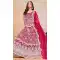 Pink Net Embroidered Anarkali Style Salwar Suit - 146901235