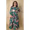 Green Chinon Digital Printed Kids Girls Readymade Lehenga Choli - 147291473