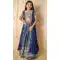 Blue Silk Digital Printed Kids Girls Readymade Lehenga Choli - 147291476