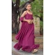 Wine Faux Georgette Digital Printed Kids Girls Readymade Lehenga Choli - 147291479