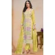 Organza Embroidered Party Wear Designer Salwar Suit In Yellow - 147541652