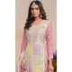 Organza Embroidered Party Wear Designer Salwar Suit In Pink - 147541655