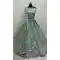 Gadwal Silk Thread Embroidered Wedding Lehenga Choli In Green - 147731762
