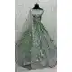 Gadwal Silk Thread Embroidered Wedding Lehenga Choli In Green - 147731762