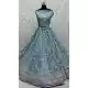 Gadwal Silk Thread Embroidered Wedding Lehenga Choli In Blue - 147731763