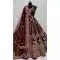 Velvet Thread Work Wedding Wear Designer Lehenga Choli In Maroon - 147741767