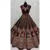 Velvet Thread Work Wedding Wear Designer Plus Size Lehenga Choli In Maroon - 147741767