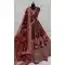 Velvet Maroon Thread Work Wedding Wear Designer Lehenga Choli - 147741769