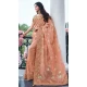 Tissue Silk Embroidered Wedding Wear Saree In Pink - 147861845