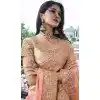 Tissue Silk Embroidered Wedding Wear Plus Size Saree In Pink - 147861845