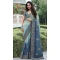 Tissue Silk Embroidered Wedding Wear Saree In Blue - 147861848