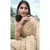 Tissue Silk Beige Embroidered Wedding Wear Plus Size Saree - 147861855