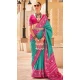 Sea Green Silk Patola Printed Traditional Party Wear Saree - 147871859
