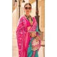 Sea Green Silk Patola Printed Traditional Party Wear Saree - 147871859