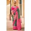 Green Silk Patola Printed Traditional Party Wear Plus Size Saree - 147871862