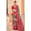 Silk Patola Printed Traditional Party Wear Plus Size Saree In Grey - 147871863