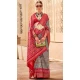 Silk Patola Printed Traditional Party Wear Saree In Grey - 147871863