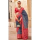 Blue Silk Patola Printed Traditional Party Wear Saree - 147871864