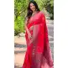 Plus Size Soft Silk Meenakari Work Party Wear Saree In Pink - 147911890