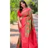 Plus Size Soft Silk Meenakari Work Party Wear Saree In Mahendi Green - 147911891