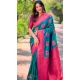 Soft Silk Meenakari Work Party Wear Saree In Rama Blue - 147911893