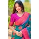 Soft Silk Meenakari Work Party Wear Saree In Rama Blue - 147911893