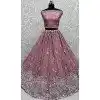 Chinon Embroidered Designer Wedding Plus Size Lehenga Choli In Pink - 147961918