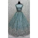 Grey Chinon Embroidered Designer Wedding Lehenga Choli - 147961919